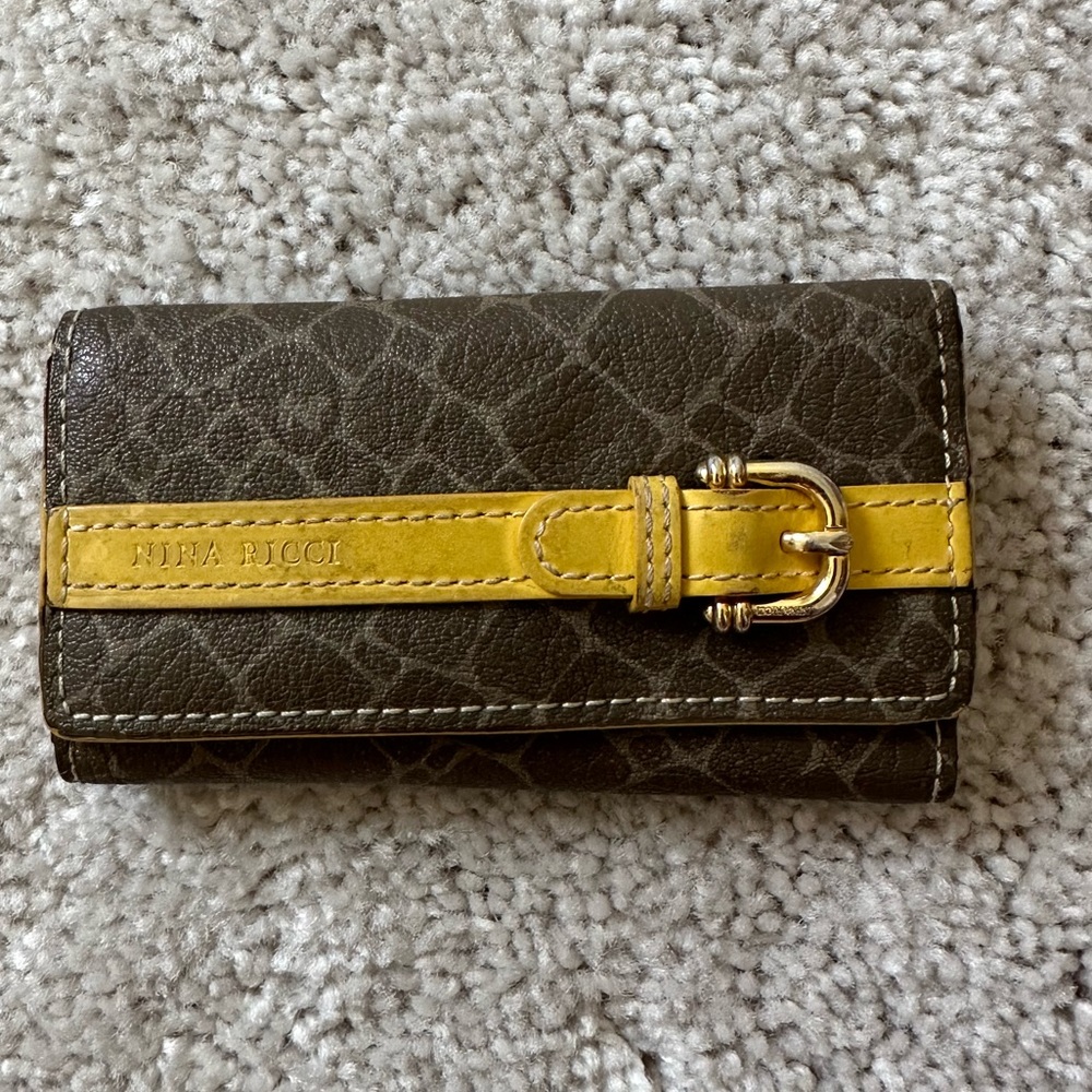 Nina Ricci Key Holder Wallet - Vintage - Giraffe Yellow Leather